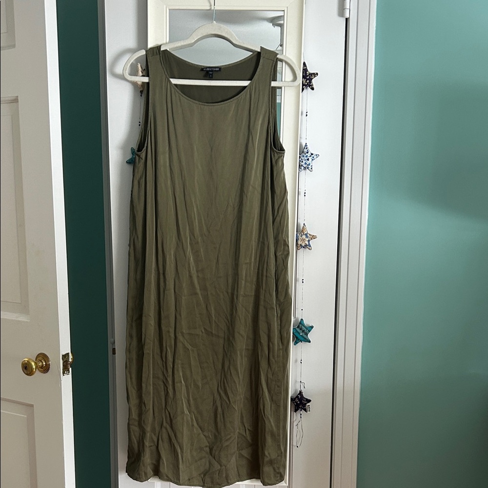 Eileen Fisher Sage Green Maxi Dress S